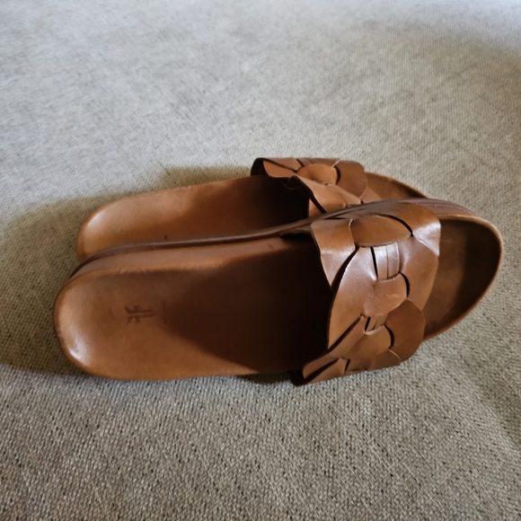 Frye Brown Leather Sandals - Picture 1 of 3